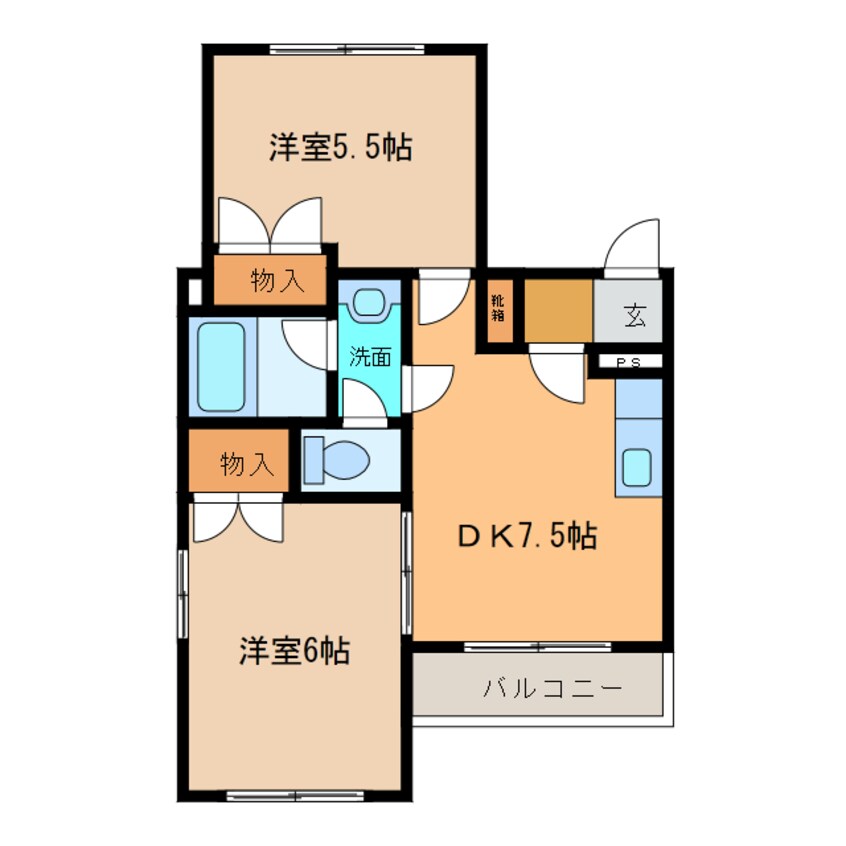 間取図 ｺｰﾄﾒﾓｱｰﾙ