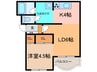 ﾌｧﾋﾞﾗｽ 1LDKの間取り