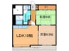 帯広ﾏﾝｼｮﾝ第2 2LDKの間取り