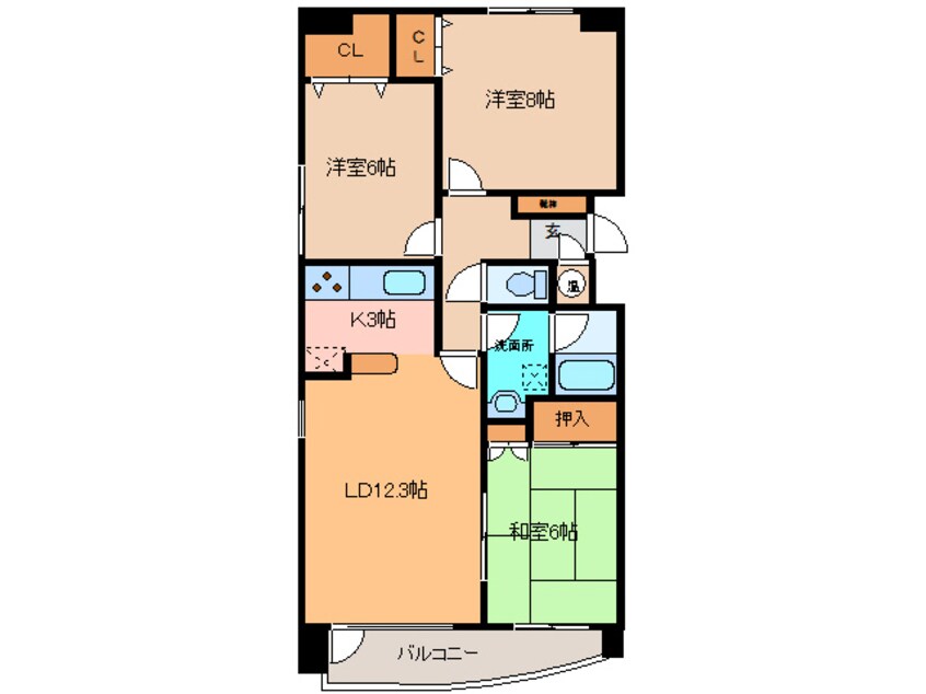 間取図 ﾏﾉﾜｰﾙ白樺