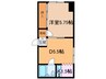 ﾁｪﾘｰｶﾞｰﾃﾞﾝ 1DKの間取り