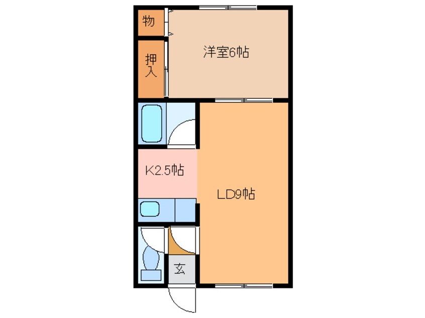 間取図 ｴｽﾚｲｱ西町