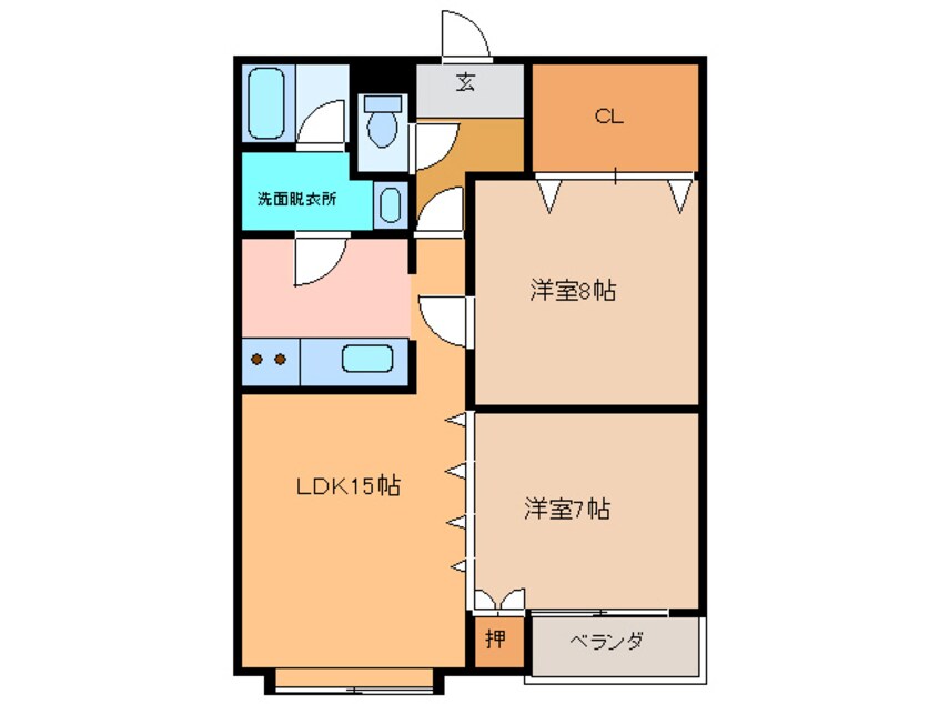 間取図 ﾛﾝｼｬﾝ