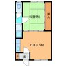 松本荘 1DKの間取り