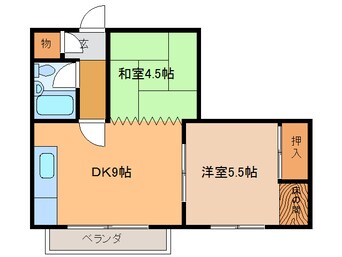 間取図 ﾊﾟｰﾙﾊｲﾑ