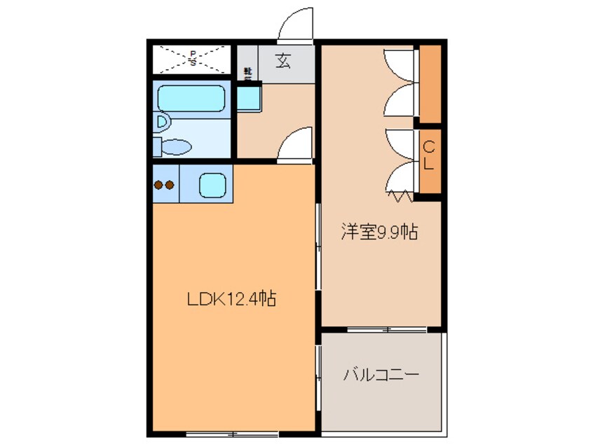 間取図 ﾌｼﾞﾓﾄﾋﾞﾙ