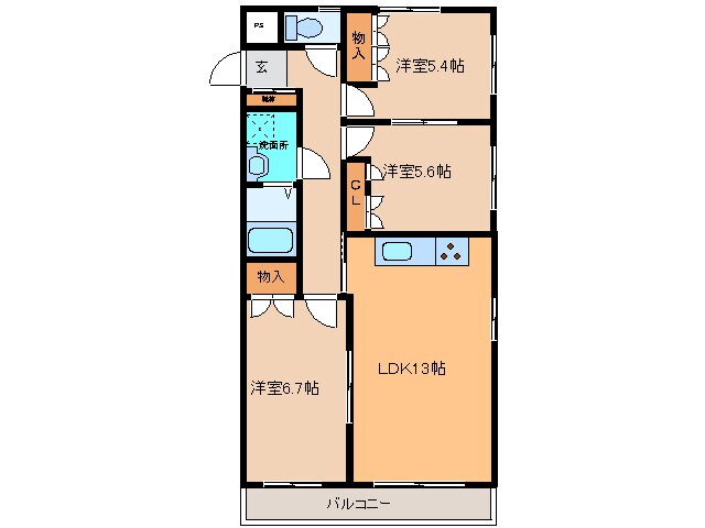 間取り図 ｻﾙｲｵﾋﾞﾋﾛ