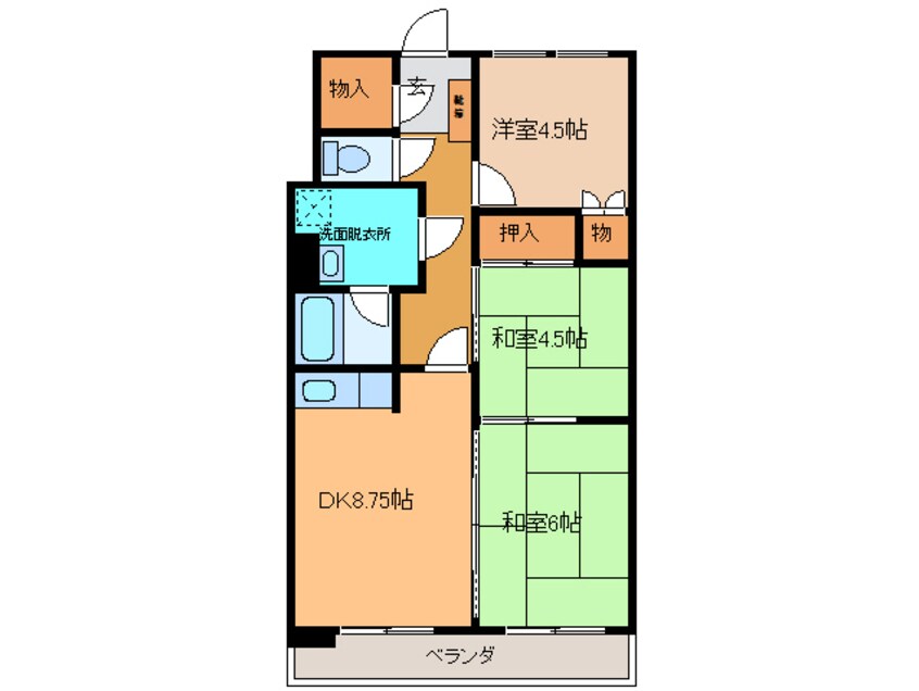 間取図 岡田ﾏﾝｼｮﾝ第一