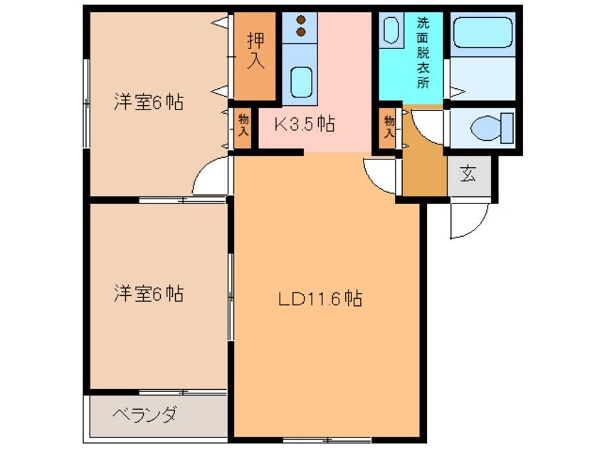 間取図 ﾋﾟｭｱ13