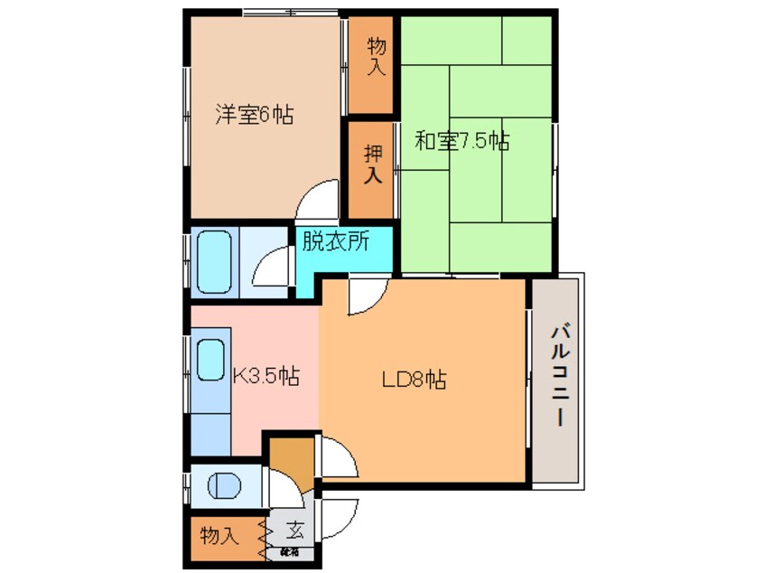 間取図 睦和ﾊｲﾂ