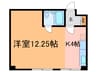 ｺｰﾎﾟｽｶｲﾊｲ 1Kの間取り