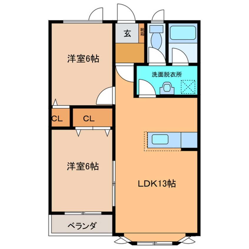 間取図 ｼｬﾄｰﾏﾙｾﾝ