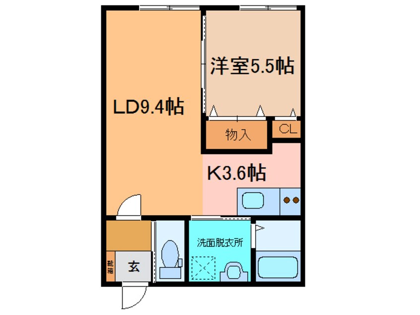 間取図 ｸﾞﾘｰﾝﾊｲﾂ2