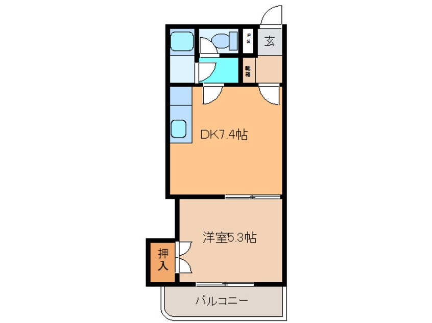 間取図 ﾏｰﾍﾞﾘｯｸ帯広東