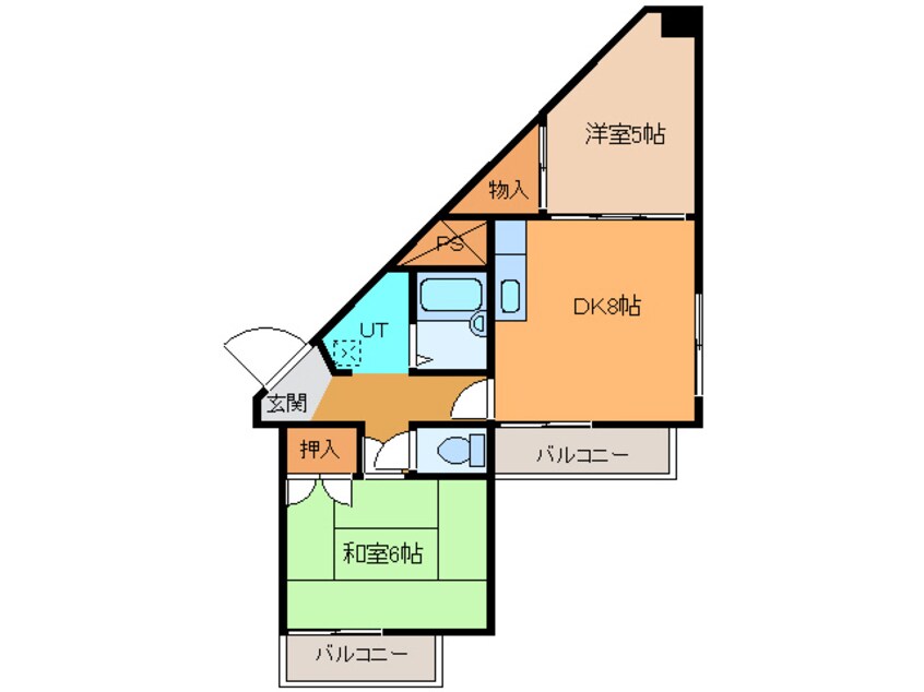 間取図 ｸﾚｰﾄﾞﾙﾏﾝｼｮﾝ