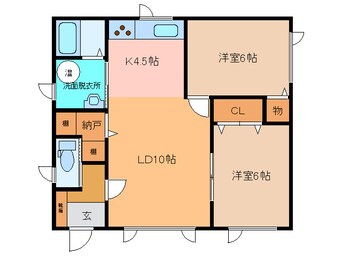 間取図 ﾀｳﾝｵｱｼｽ