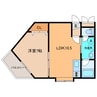 ｼﾃｨ根元 1LDKの間取り
