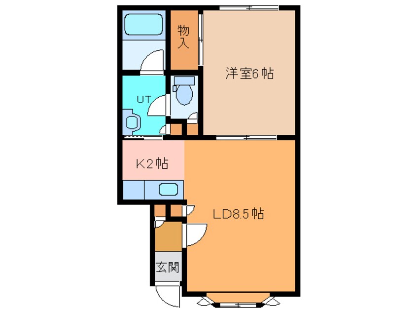 間取図 ｱﾋﾞﾆﾖﾝ