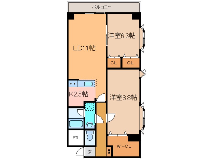 間取図 大通南8ﾏﾝｼｮﾝ