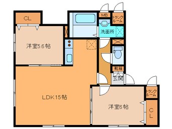 間取図 ﾌﾚｽｸｰﾗ