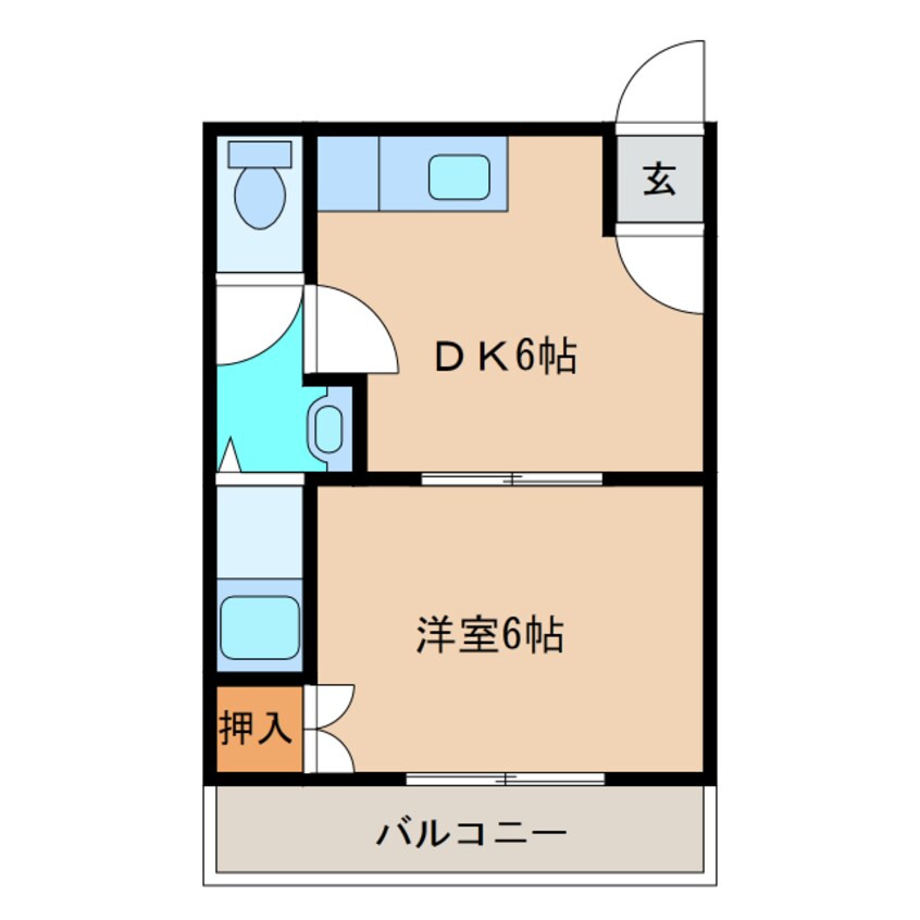 間取図 ﾛｰﾃﾞﾊｲﾑ