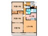ｸﾞﾘｰﾝｵｰｸﾏﾝｼｮﾝ 3LDKの間取り