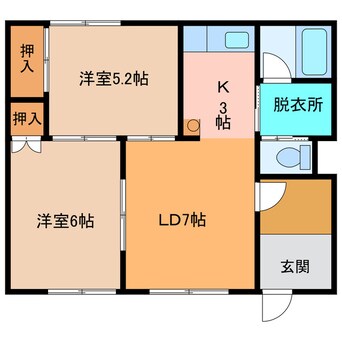 間取図 第3三条ﾊｲﾂ