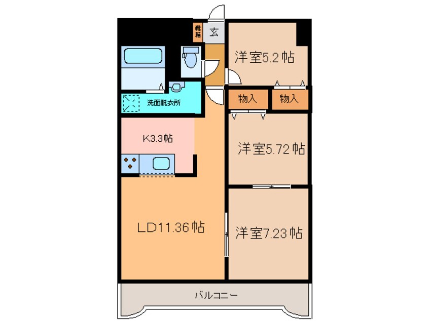 間取図 ｱｰﾍﾞｲﾝ重陽