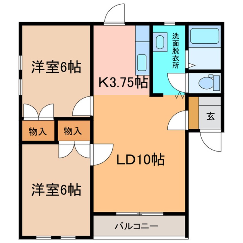 間取図 ﾗｯｷｰ･ｽﾄﾘｯｼﾞⅠ