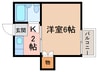 ｺｰﾎﾟ道 1Kの間取り