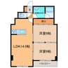 ﾍﾞﾙﾋﾟｱ18 2LDKの間取り