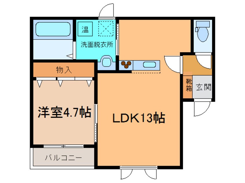 間取図 ｶﾗﾘｱ西1条通り