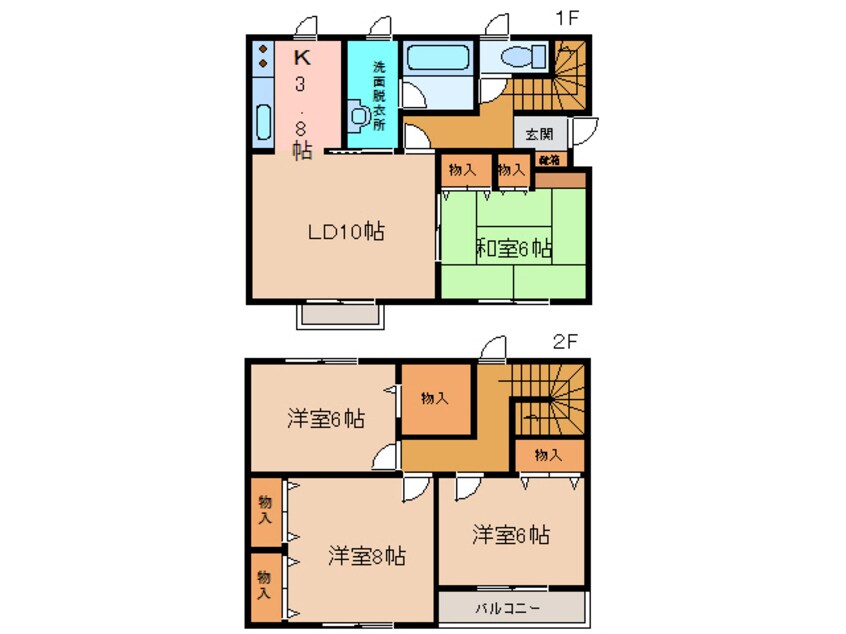 間取図 西13北7貸家