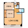 ｺｰﾎﾟﾆｭｰﾀｳﾝ（新町） 2LDKの間取り