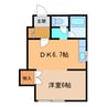あんだﾏﾝｼｮﾝ 1DKの間取り