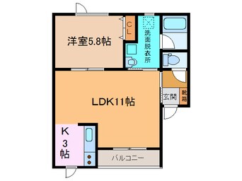 間取図 ﾗﾊﾟｰﾁｪ緑ヶ丘