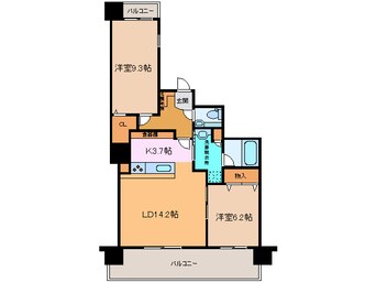 間取図 ﾊﾟｼﾌｨｯｸ白樺通ﾊﾟﾙﾄﾈｰﾙ