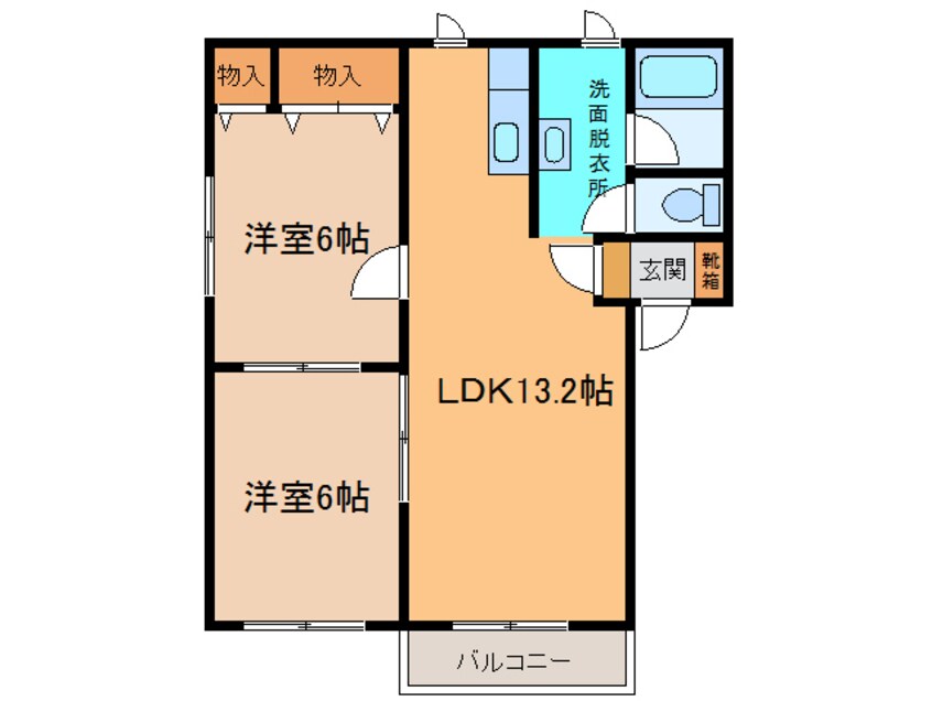 間取図 ﾌﾟﾘｵｰﾙ桜町