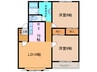 ﾗｯｷｰｽﾄﾘｯｼﾞⅢ 2LDKの間取り
