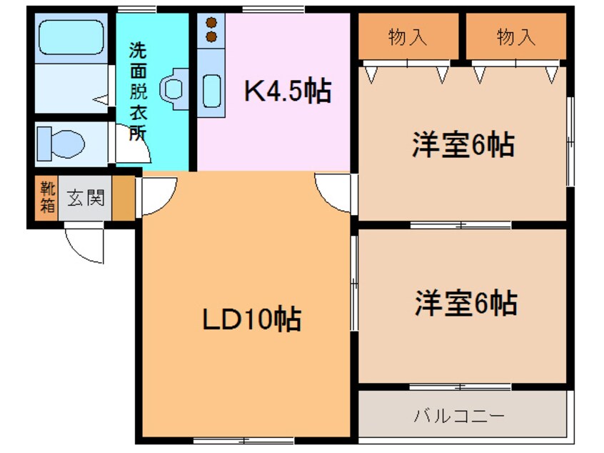 間取図 ﾌﾟﾘｵｰﾙ星