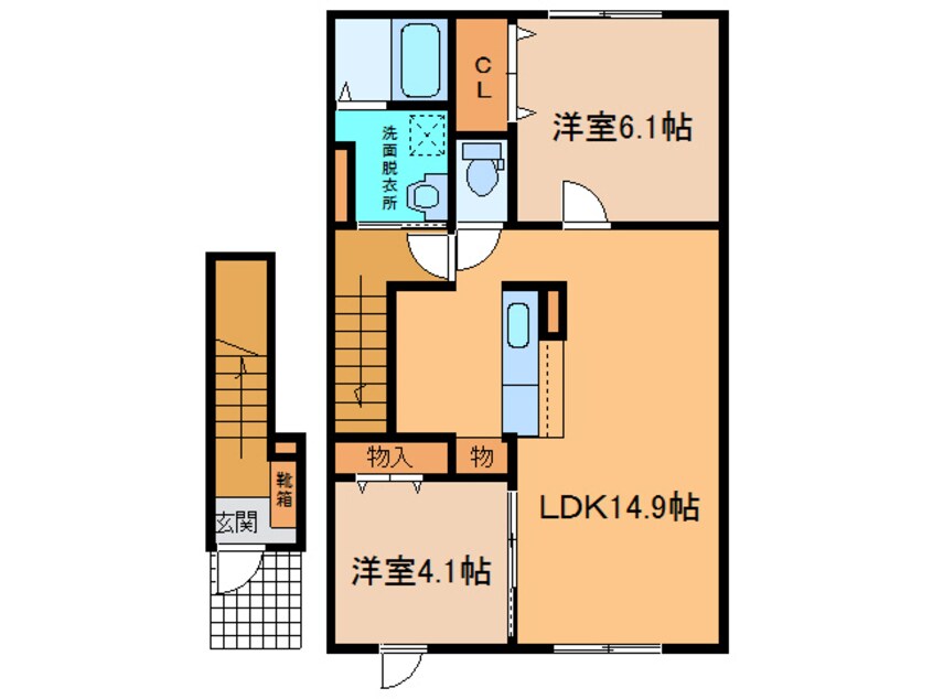 間取図 ｳｨｰﾄﾍﾞﾙ