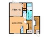 ﾗﾋﾟｽⅢ 1LDKの間取り