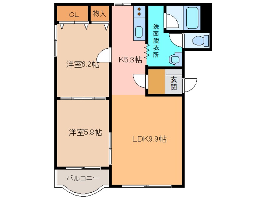 間取図 ﾋﾟｭｱﾗｲﾌ1028