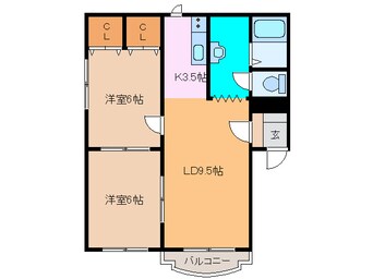 間取図 ﾌｧﾐｰﾙ102