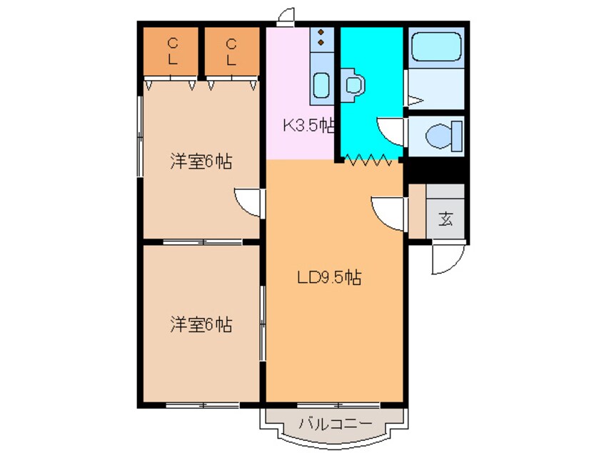 間取図 ﾌｧﾐｰﾙ102