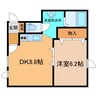 EAST AOYAMA 1DKの間取り