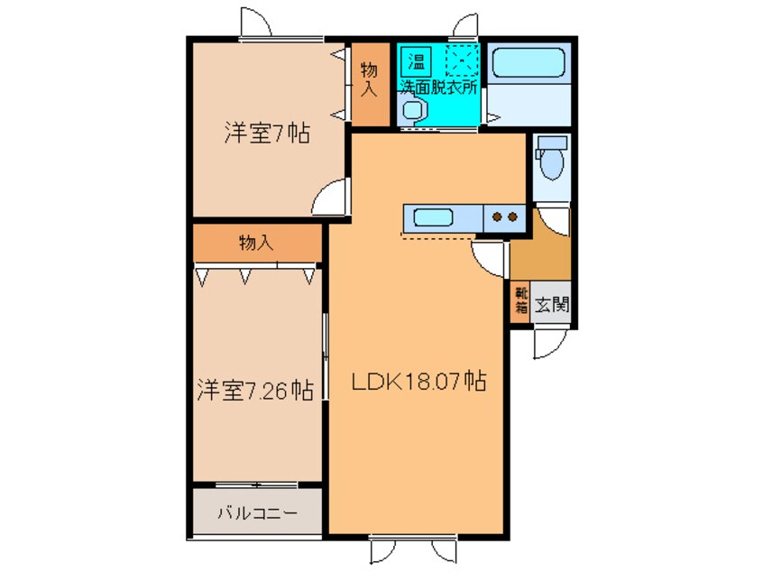 間取図 ｺﾙｻK