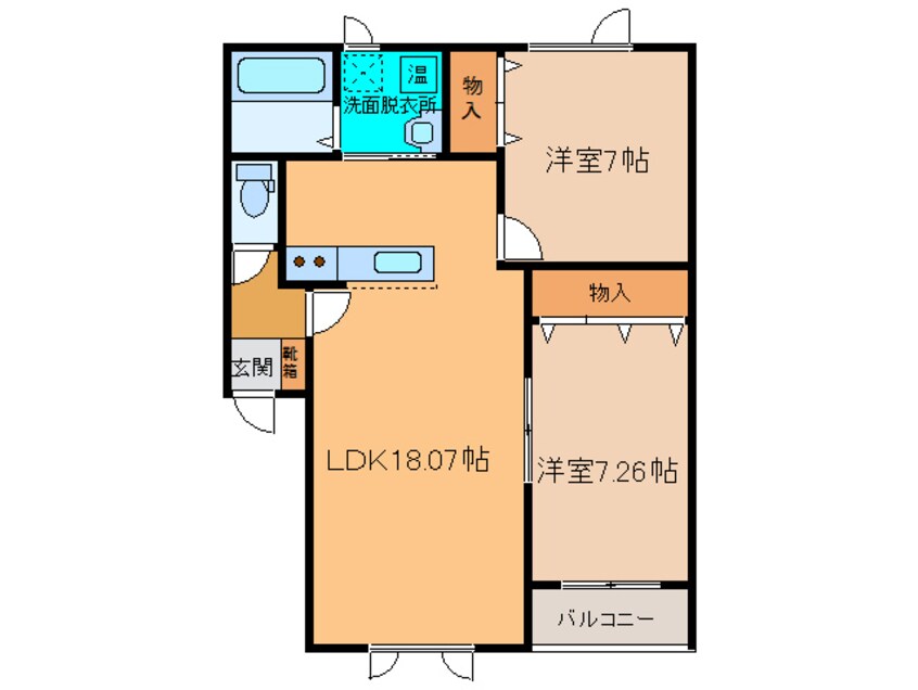 間取図 ｺﾙｻK