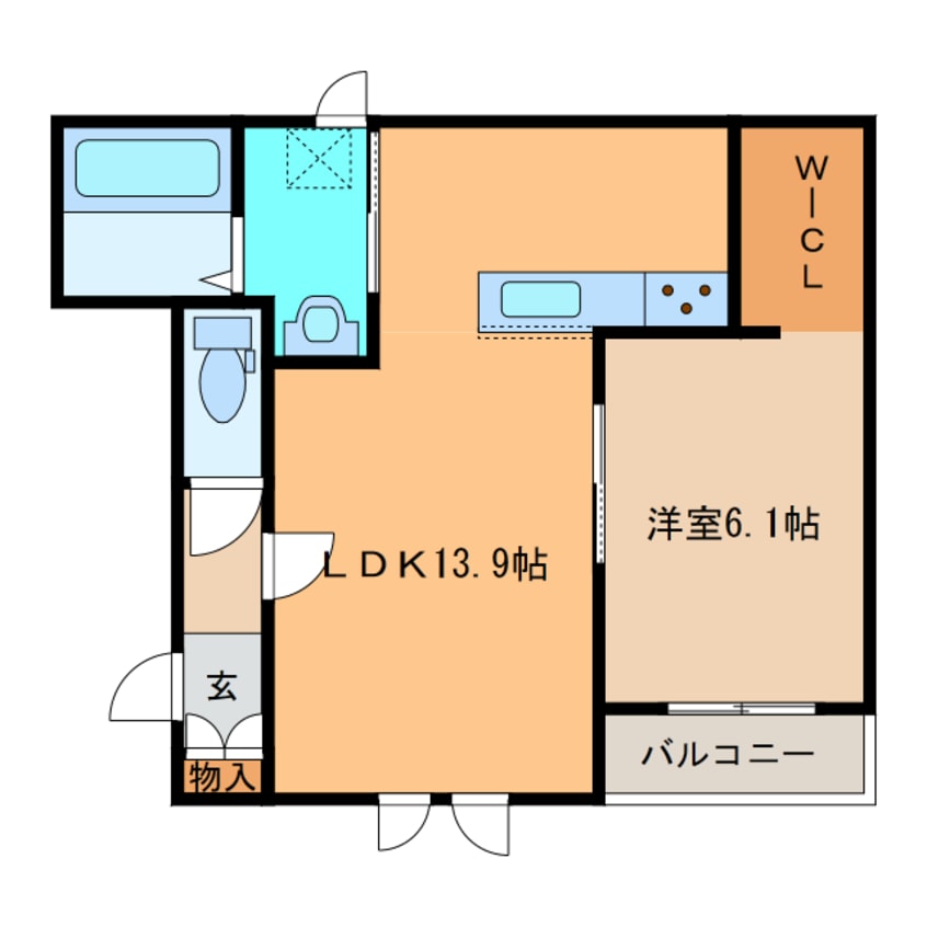 間取図 EAST　GARDENⅦ（ｲｰｽﾄｶﾞｰﾃﾞﾝ）