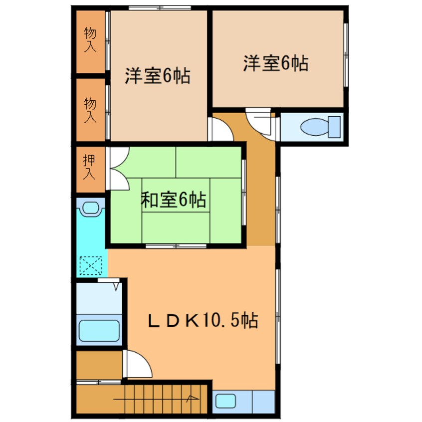 間取図 札内泉町貸家